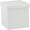 La Maison Foldaway Ottoman Storage Blanket Toy Box Stool Faux Leather White 38x38cm