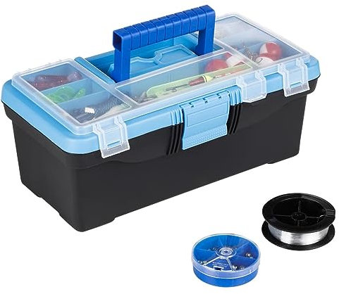 Angelkoffer mit Zubehör 42 tlg Angel Koffer Angelbox Groß Angelzubehör gefüllt