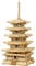 Rolife Puzzle 3D Pagode à Cinq Histoires Maquette en Bois à Construire Jigsaw Puzzles Modélisme DIY Kit de Construction Loisirs Créatifs Adultes Décoration de Bureau Zen