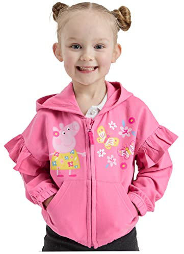 Girls Peppa Pig Zipped Hoodie Jacket (Peppa Pig, 3-4 Years)