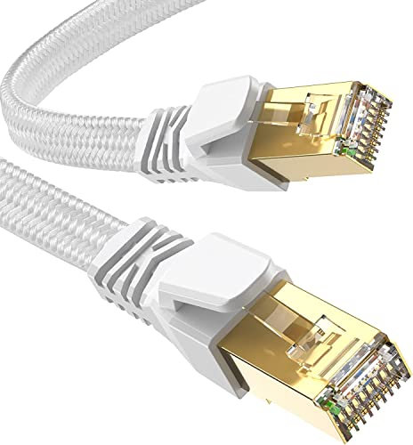 SWECENT Cable Ethernet Cat 8 30Metros, Cable Trenzado - hilo plano Cable LAN 40Gbps 2000MHz con Conector RJ45, Compatible con Steam Deck PS5 PS4 Xbox X/S PC TV Box Router Servidor NAS Cat 7 Cat 6a
