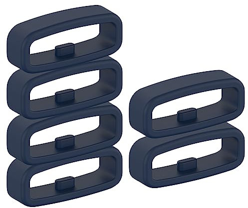 Chofit Anelli di sicurezza di ricambio compatibili con Garmin Venu Sq 2/Venu 2 Plus/epix Pro 42mm/Approach S70 42mm Silicone Connector Keepers 20mm Fastener Ring Holder Loop di sicurezza (blu)