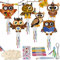 6tlg Windspiel Bastelset Kinder, Eulen Klangspiele, Herbst Basteln Holz Anhänger, Kinder Eulen Basteln, Bastelhandwerk Kreativset, Holzscheiben zum Bemalen Unvollendete Holz Bastelset, Eulen Deko