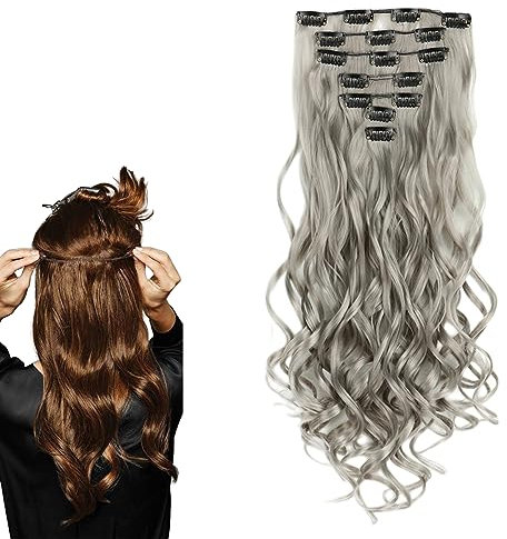 prinfantasy Hair Extensions Ponytail Hair Extensions Crochet Braids Hair Haarteil Pferdeschwanz Haarteile Zum Anstecken Clip in Extensions Haarverlängerung Günstig Haarteil ]Haar Dünn MW097
