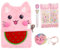 Plush Diary with Lock and Keys Cute Notepad Cartoon Notebook Fun Journals for Study Notes Writing Drawing Scratch Pads Kawaii School Supplies 160 Pages (6 Pack Pink Cat)