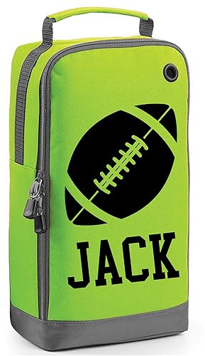 Personalised Rugby Boot Bag - Sports Gift Lime