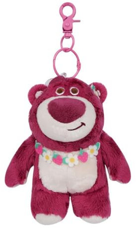 Pendentif Peluche Ours Fraise, Ours Rose Mignon à Dos De Femme Pendentif De Sacoche Porte-clés Poupée Ours Fraise (12ccm)