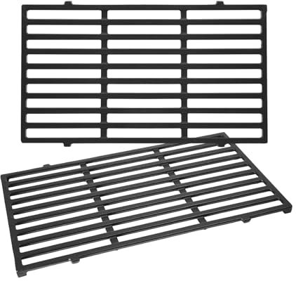 Rushare 7637 Grillroste Ersatz für Weber Spirit E-210 S-210, Spirit I & II 200 Serie (Frontmontierte Steuerung) Gasgrill Ersatzteile, Gusseisen, 17,5 x 10,2 Zoll, 2er-Pack