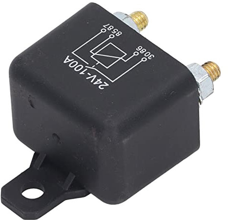 Tondeuse à Gazon et Tracteur de Jardin Relais de Démarreur à 4 Broches Relais de Démarreur Solénoïde de Démarreur DC24V Relais électrique à Bobine en Laiton à 4 Broches Relais de