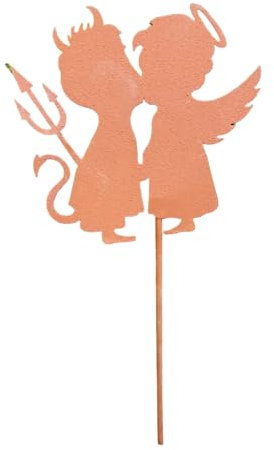 Aspinaworld Gartenstecker Teufel und Engel 35 cm, Gartendeo, Gartenfigur