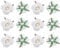 sourcing map 12 Pcs Rose Flower Hair Clips 3 Inch Flower Hair Pins Flower Brooch for Women Hair Accessories White