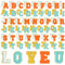 Morcheiong 104Pcs Self Adhesive Chenille Letter Patches Chenille Letters, Letter Patches for Clothing Fabric (White, Blue, Orange, Yellow)