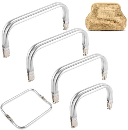 LWMTT 4 Stück Taschenrahmen Verschluesse 15cm 18cm 22cm 25cm Taschenbügel Taschen Verschluss für DIY Geldbeutel Handtasche Taschenzubehör