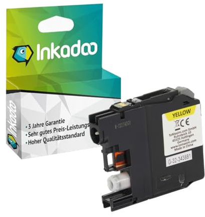 Inkadoo Kompatibel Tinte für Brother LC-221 MFC-J 1140 W, MFC-J 480 DW, MFC-J 680 DW, DCP-J 562 DW, MFC-J 880 DW, MFC-J 1170 DW, MFC-J 1150 DW, MFC-J 1180 DWT, MFC-J 1100 Series