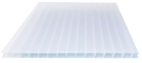 Pannello For Serra In Policarbonato A Doppia Parete Da 12 Pezzi, Lastra For Tetto In Policarbonato Trasparente Isolante, Lastra Di Copertura Facile Da Tagliare For Giardinaggio All'aperto, Agricoltura
