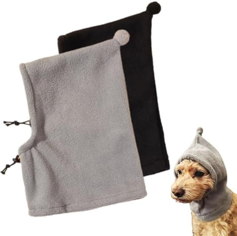 XURJUMI 2 Pièces Cache-Oreilles pour Chien, Protection Oreille Chien, Cache-Oreilles et Tour de Cou pour Chien, Snood Chien, Réduit Le Bruit, Cache Cou Chien, Protection Contre Le Bruit