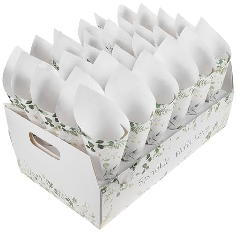 HAPINARY 1satz Hochzeits-konfetti- Mit Und Dekoteller Grüne Papierkegel Grüne Papierrollen Für Kreative Feiern Und Elegante Anlässe