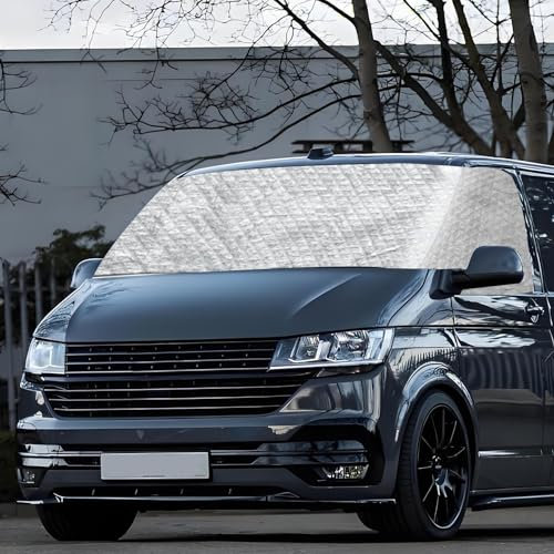 Auto Windschutzscheiben Abdeckung Ersatz für VW T5 T6,Wetterfeste Frontscheibe Wrap Cover,Faltbare Frontscheibenabdeckung Wasserdicht Sonnenschutz Thermomatten Wetterfest Anti-UV/Frost