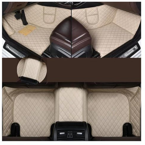 DZSMACHENGSM Tappetini per Auto Tappetini per Auto per Fiat per Tipo 2012-2018 Anno Versione Aggiornata Accessori per Auto Tappeti Personalizzati tappeti Auto(Warm Beige)