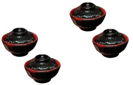 CLISPEED 4 Juegos Tazones Miniatura Japoneses con Tazones de Japonés para Decoración Muñecas Accesorios de Cocina Miniatura