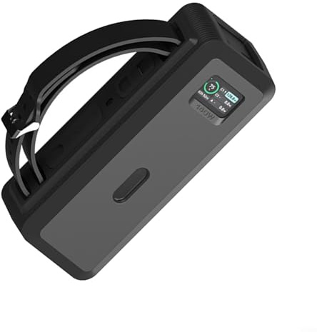 Puupaa Silicone Cover for Anker 737 Power Bank Portable Handle Tripod Compatible Case for Easy Transport(Black)