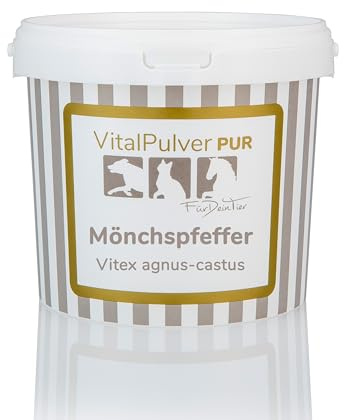 Für Dein Tier VitalPulver Pur | Mönchspfeffer (1 x 300 g) | Ergänzung der Fütterung für Hunde, Katzen und Pferde | Pflanzliche Unterstützung für Vitalität und Fellwechsel | Reich an Iridoidglykosiden