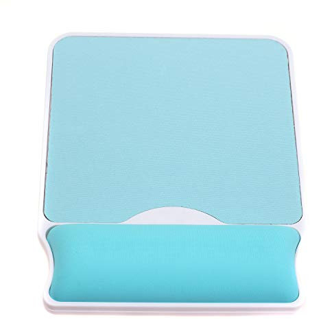 TUKA Mousepad Ergonomische Komfort, robuste Mausmatte mit Handgelenkauflage weiches Memory Schaum, Office Gaming Mouse Pad für Computer und Laptop, 235 x 185 x 25mm, Himmelblau, TKC5114 SkyBlue
