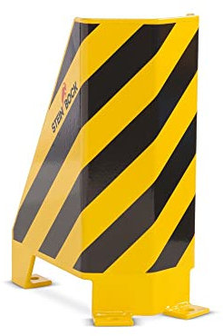 Steinbock Abweiserecke | U-Form | HxBxT 400 x 170 x 285 mm | 5 mm Stahlblech | dreiseitiger Anfahrschutz aus Metall in Signalfarben | Schutz vor Anfahr- und Stoßschäden | Rammschutz U-Profil