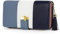 Pomelo Best Portefeuille Femme Cuir Porte Monnaie Porte-chéquiers Porte-Cartes pour 12 Cartes, Bleu Foncé/Blanc
