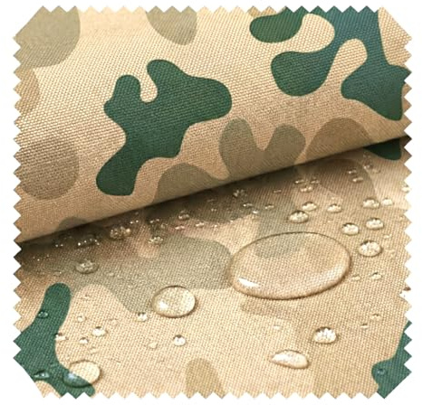 novely® OXFORD 210D - D16 Camouflage Hell - Bedruckter Polsterstoff - Outdoor Dekostoff - Wasserabweisende Reißfeste Meterware 1lfm