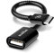 subtel USB OTG Kabel für Fairphone 4/3 / 3 Plus Handy On The Go Adapter USB C Type C Stecker auf USB A Buchse, Host Anschluss Adapterkabel Aluminium schwarz