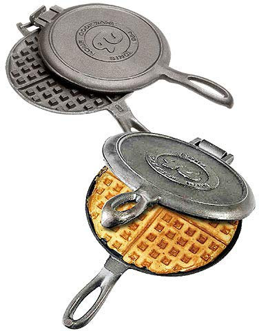 Rome Cast Iron Old Fashioned Waffle Irons, Pack of 2