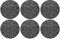 Zeller 27007 Platzset Scribble, Kunststoff, schwarz