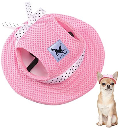 Hunde-Sonnenhut, verstellbar, Baseballkappe mit Ohrlöchern, Sommer-Haustier-Visier, Hüte, Outdoor-Sport, Sonnenschutz, Sonnenhaube für kleine Hunde, Welpen, Katzen