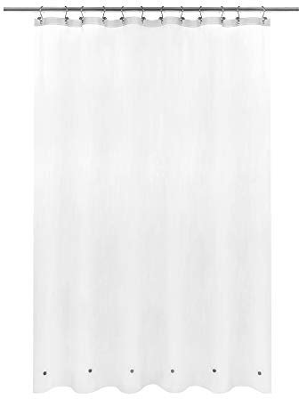 Barossa Design Extra langer Duschvorhang mit 6 Magneten, 182,9 x 213,4 cm, XL, wasserdicht, innerer Duschvorhang aus PEVA für Badezimmer, PVC-frei, Metallösen, mattiert