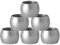 Argon Tableware Metallische Serviettenringe - 4,5cm - Silber - Pack Von 6