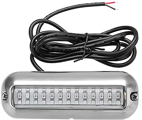 ANCLLO 8,9 cm 27 LED blaue Unterwasser-Boot-Lichter Bootszubehör für Pontoon Marine-Recklichter zum Schwimmen, Autofahren, Angeln