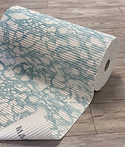 Mambo-Design Badematte Saunaläufer Marmor blau • Weichschaummatte • Breite 65 cm Länge wählbar abwaschbar wasserabweisend, Größe:65 x 100 cm