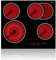 ThermoMate Ceramic Hob 4 Zones, 60cm Built-in Electric Cooktop Burner, Electric Hob with Dual Zone, Timer & Kid Lock, Sensor Touch Control, 6700W, Hard Wired, No Plug Included