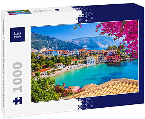 Lais Puzzle Kefalonia, Greece. Colourful village of Assos on Kefalonia, Greece 1000 pieces