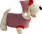 SiL Interiors White Dachshund Dog 30cm Door Stop - Christmas Striped Pjs And Hat