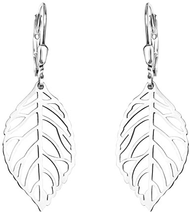 SOFIA MILANI - Damen Ohrringe 925 Silber - Blatt Ohrhänger - E1155