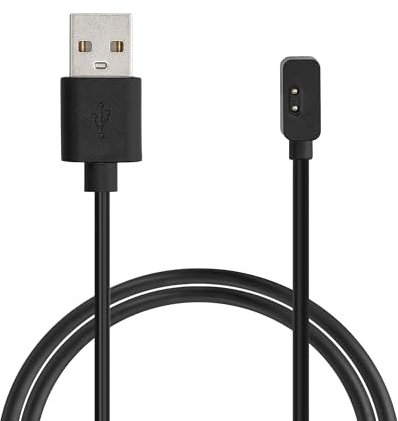 kwmobile Câble USB Compatible avec Xiaomi Redmi Watch 2 Lite/Redmi Watch 3 Lite câble - Câble Rechange Chargeur Fitness Tracker Montre connectée - Noir