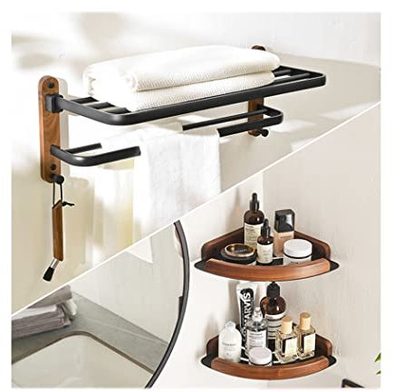 WRJAHCG Porta Asciugamani Bagno,Accessori da Bagno,mensola da Doccia,Ganci Termoarredo Bagno,Porta Asciugamani Ad Angolo,portarotolo Carta Igienica, Gancio Appendiabiti,H1