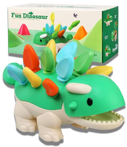 FUFUFA Dinosaur Sensory Toys for 6 12 18 Month, Educational Learning Toys for 1-3 Year Old Boys Girls, Fine Motor Skills Montessori Toys for Toddlers, Baby Gift for 1 2 3 Year Old Boys Girls