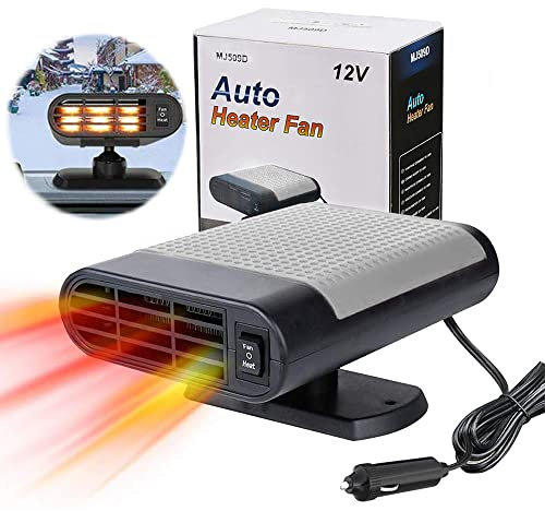 Riscaldatore portatile per auto, 12V riscaldamento rapido sbrinamento Defogger, 150W Auto Demister Ventola di calore per auto, Presa per parabrezza asciugatrice