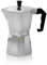 KRÜGER Aluminium-Espressokocher mit Silikon-Dichtring für 1 Tasse - schnelle und einfache Espresso-Zubereitung - Sicherheitsventil verhindert Überlaufen - handlicher Griff (silber)