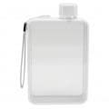 Bouteille D'eau en Papier A5 Carrée Transparente étanche en Plastique étanche A5 Tasse à Eau Plate Portable Fitness Sports carré Bouteille D'eau en Plastique (Blanc)