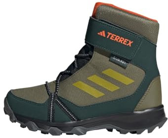 adidas Unisex Kinder Terrex Snow Hook-and-Loop Cold.RDY Winter Shoes, Focus Olive/Pulse Olive/Orange, 28 1/2 EU