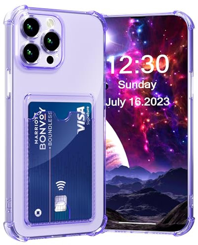 AKABEILA Case for iPhone 14 Clear Slim Phone Case Soft TPU Wallet Case Bag Cover with Card Slot Holder Shockproof 6.1 Inch